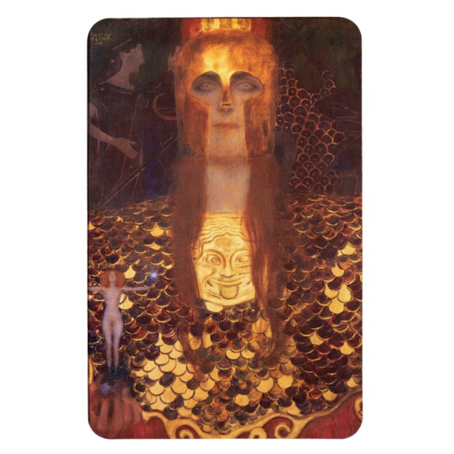 Gustav Klimt Minerva Pallas Athena Magnet (Vertical)