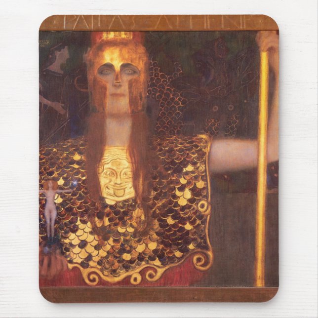 Gustav Klimt Minerva Pallas Athena Mouse Pad (Front)