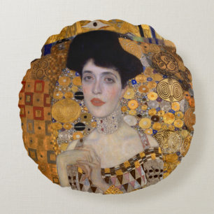 Gustav Klimt   Modified Version   Woman Round Cushion