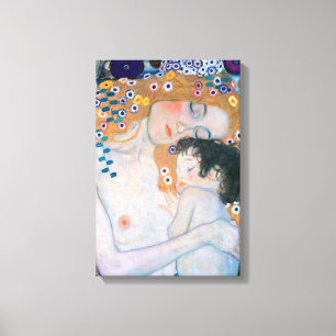 Gustav Klimt - Mother and Child Canvas Print