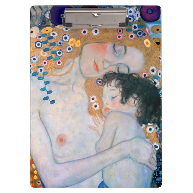 Gustav Klimt - Mother and Child Clipboard (Front)