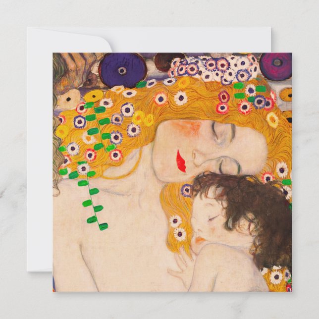 Gustav Klimt - Mother and Child Invitation (Front)