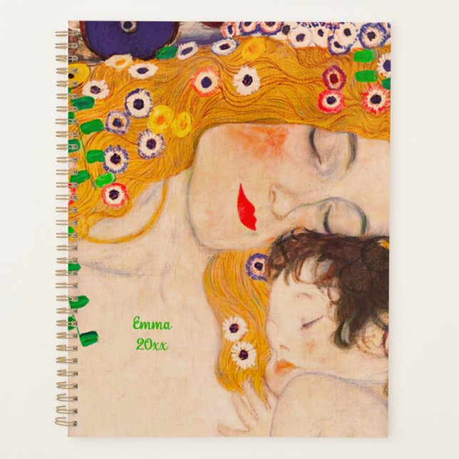 Gustav Klimt - Mother and Child  Planner (Front)