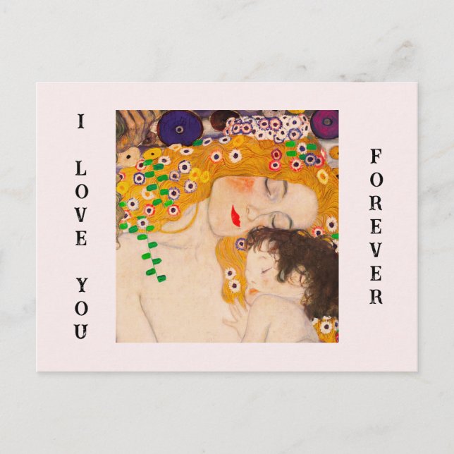 Gustav Klimt - Mother and Child  Postcard (Front)