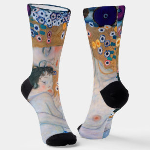 Gustav Klimt - Mother and Child Socks
