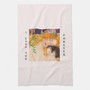 Gustav Klimt - Mother and Child  Tea Towel
