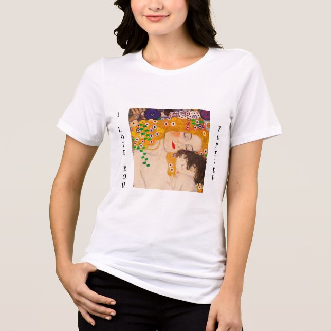 Gustav Klimt - Mother and Child Tri-Blend Shirt (Front)