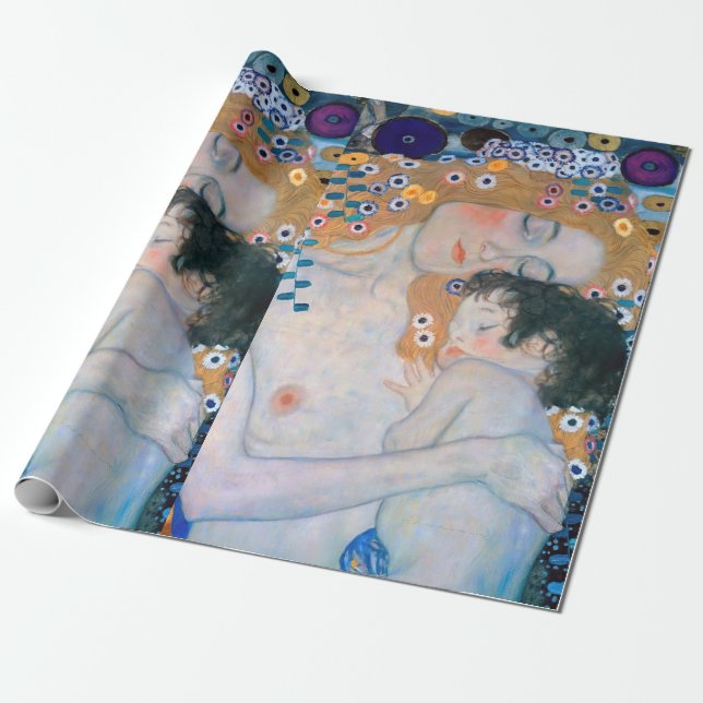 Gustav Klimt - Mother and Child Wrapping Paper (Unrolled)