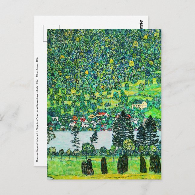 Gustav Klimt - Mountain Slope at Unterach Postcard (Front/Back)