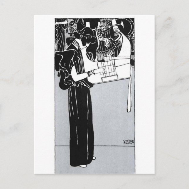 Gustav Klimt ~ Musik Postcard (Front)