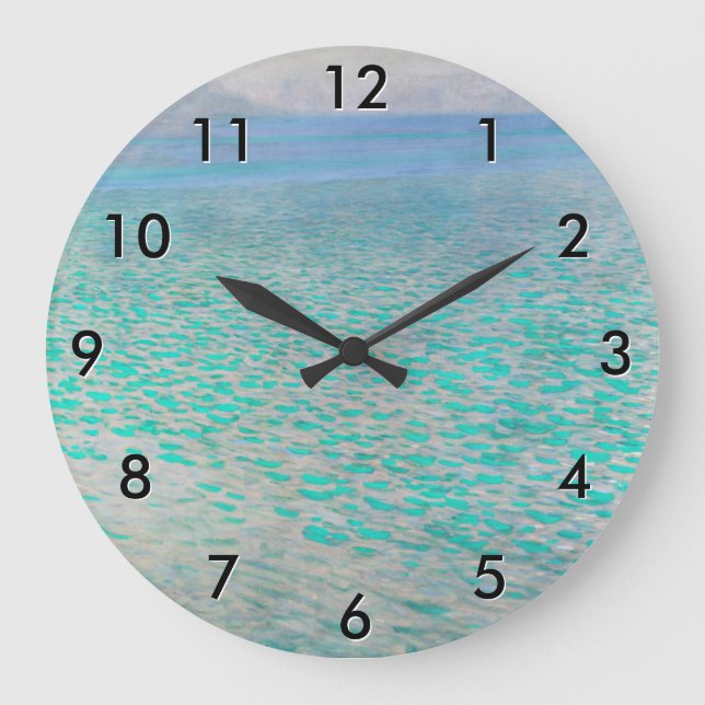 Gustav Klimt - On Lake Attersee Large Clock (Front)