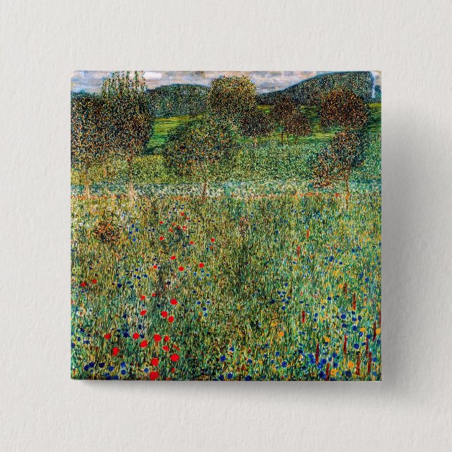 Gustav Klimt - Orchard 15 Cm Square Badge (Front)