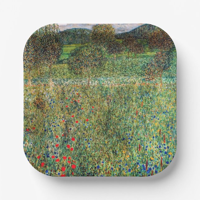 Gustav Klimt - Orchard Paper Plate (Front)