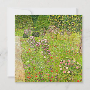 Gustav Klimt Orchard with Roses Invitation