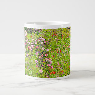 Gustav Klimt Orchard with Roses Large Coffee Mug