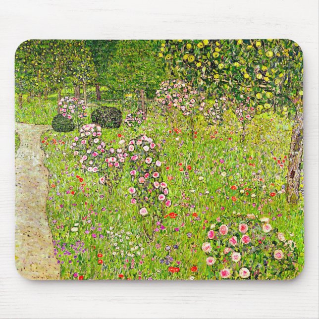 Gustav Klimt Orchard with Roses Mouse Pad (Front)