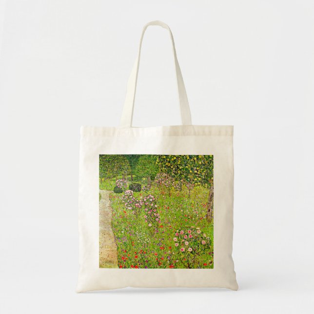 Gustav Klimt Orchard with Roses Tote Bag (Front)