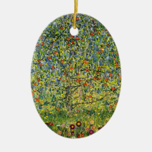 Gustav Klimt painting art nouveau The Apple Tree Ceramic Tree Decoration