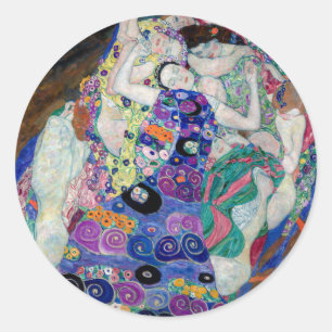 Gustav Klimt Painting The Virgin Classic Round Sticker