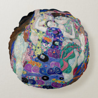 Gustav Klimt Painting The Virgin Round Cushion