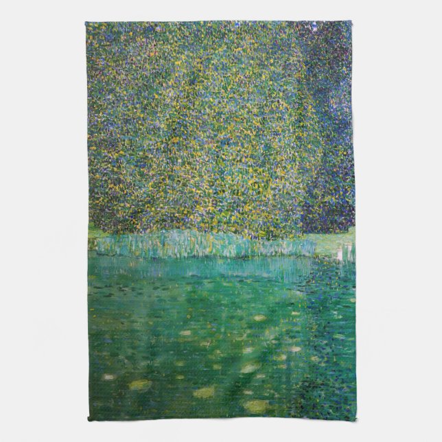Gustav Klimt - Park of Schloss Kammer am Attersee Tea Towel (Vertical)