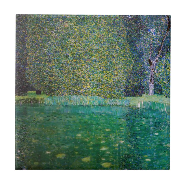 Gustav Klimt - Park of Schloss Kammer am Attersee Tile (Front)