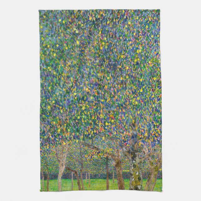 Gustav Klimt - Pear Tree Tea Towel (Vertical)
