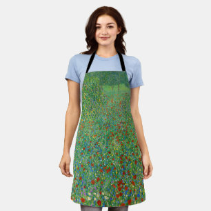 Gustav Klimt - Poppy Field Apron
