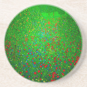 Gustav Klimt Poppy Field Coaster