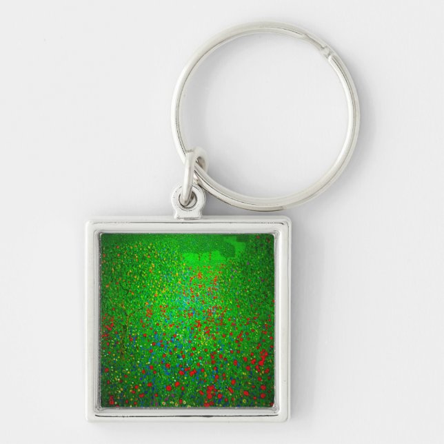 Gustav Klimt Poppy Field Key Ring (Front)
