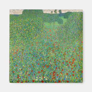 Gustav Klimt - Poppy Field Magnet