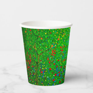 Gustav Klimt Poppy Field Paper Cups