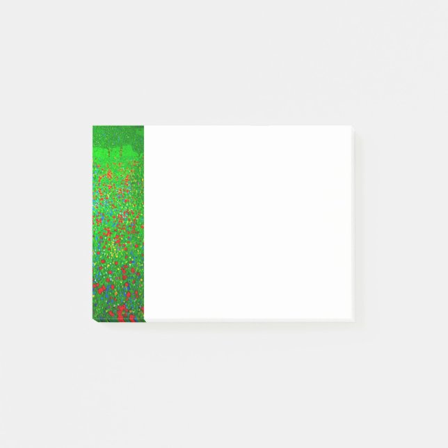 Gustav Klimt Poppy Field Post-it Notes (Front)