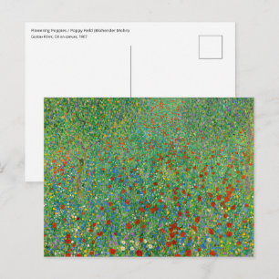Gustav Klimt - Poppy Field Postcard