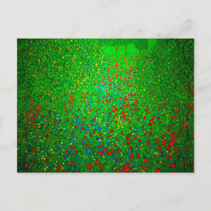 Gustav Klimt Poppy Field Postcard