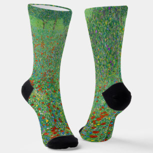 Gustav Klimt - Poppy Field Socks