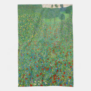 Gustav Klimt - Poppy Field Tea Towel