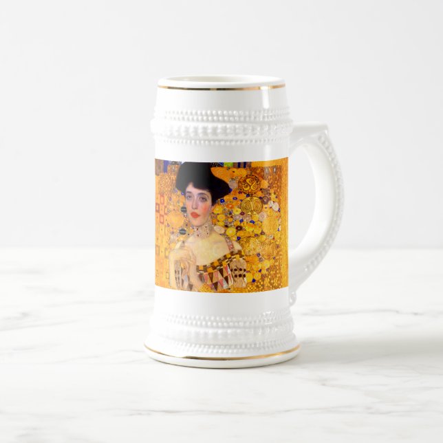 Gustav Klimt Portrait of Adele Bloch Bauer Beer Stein (Front Right)