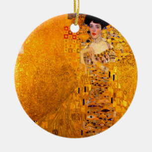 Gustav Klimt Portrait of Adele Bloch Bauer Ceramic Tree Decoration