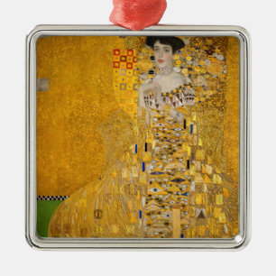 Gustav Klimt - Portrait of Adele Bloch-Bauer I Metal Tree Decoration