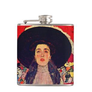 Gustav Klimt Portrait of Adele Bloch-Bauer II Hip Flask