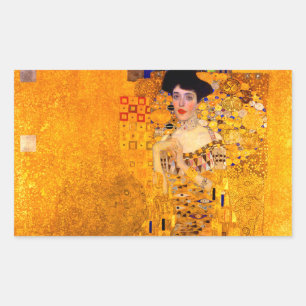 Gustav Klimt Portrait of Adele Bloch Bauer Rectangular Sticker