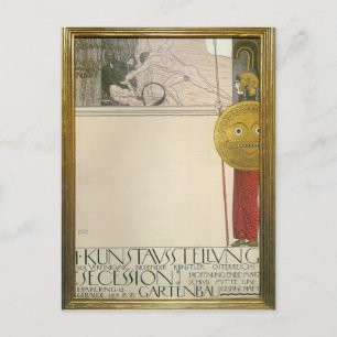 Gustav Klimt: Poster for the First Art Exhibition Postcard