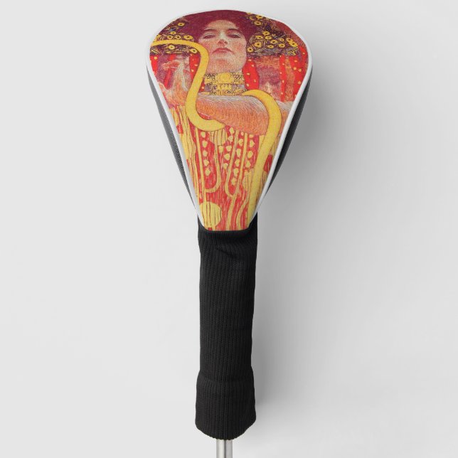 Gustav Klimt Red Woman Gold Snake Painting Golf Head Cover (Front)