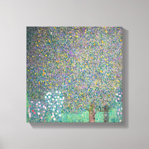 Gustav Klimt - Rosebushes under the Trees Canvas Print