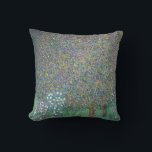 Gustav Klimt - Rosebushes under the Trees Cushion<br><div class="desc">Rosebushes under the Trees / Roses under the Trees by Gustav Klimt in 1905</div>