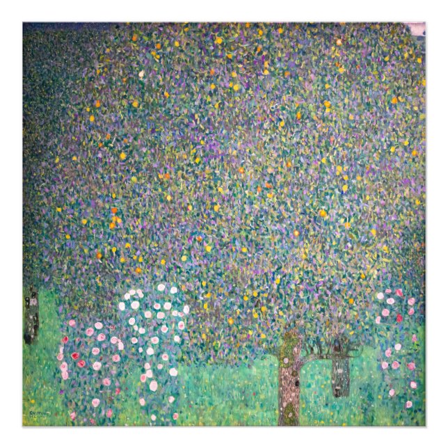 Gustav Klimt - Rosebushes under the Trees Photo Print (Front)