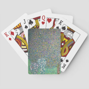Gustav Klimt - Rosebushes under the Trees Playing Cards