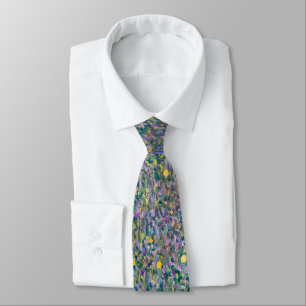 Gustav Klimt - Rosebushes under the Trees Tie