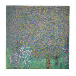 Gustav Klimt - Rosebushes under the Trees Tile<br><div class="desc">Rosebushes under the Trees / Roses under the Trees by Gustav Klimt in 1905</div>
